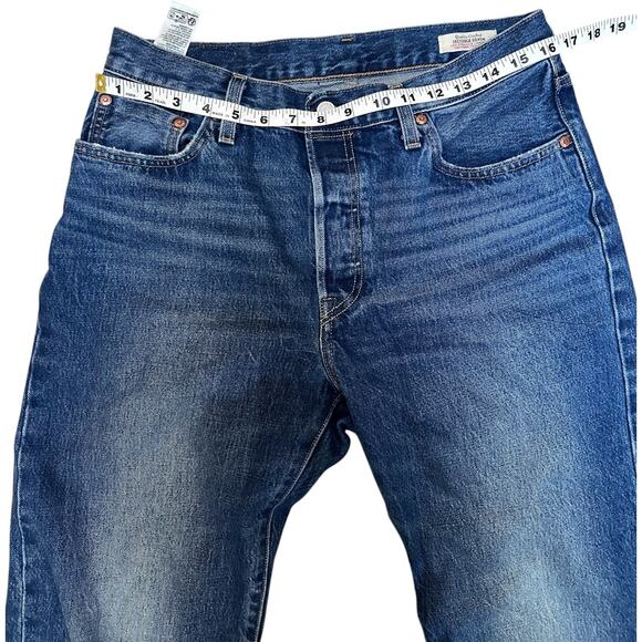 Levi's 501 90s Selvedge Jeans Men's 36x29 Levi's Premium Straight Leg Dark Wash - Picture 4 of 10